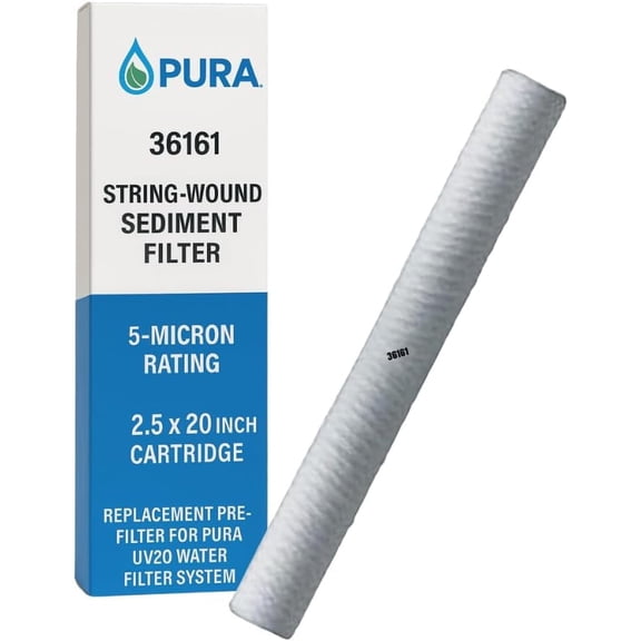 Pura 36161 Sediment Filter 5 Micron 2.5 x 20 Inch String-Wound UV20