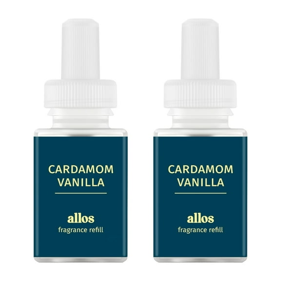 Pura and Allos - Fragrance Refill for Smart Home Air Diffusers - Aromatherapy Scents for Home - up to 120-Hours of Premium Fragrance per Vial - 2 Pack - Cardamon Vanilla (Sleep)