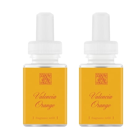 Pura & Aromatique Home Scent Refill - Smart Home Air Diffuser Fragrance - Up to 120-Hours of Luxury Fragrance per Refill - Household Essential - Clean Diffuser - 2 Pack - Valencia Orange