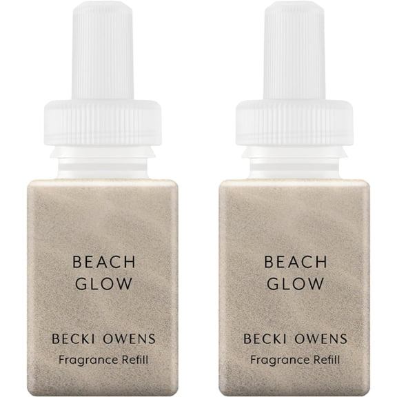 Pura & Becki Owens Home Scent Refill - Smart Home Air Diffuser - Up to 120-Hours of Luxury Fragrance per Refill - Spring & Summer Fragrance - 2 Pack, Beach Glow