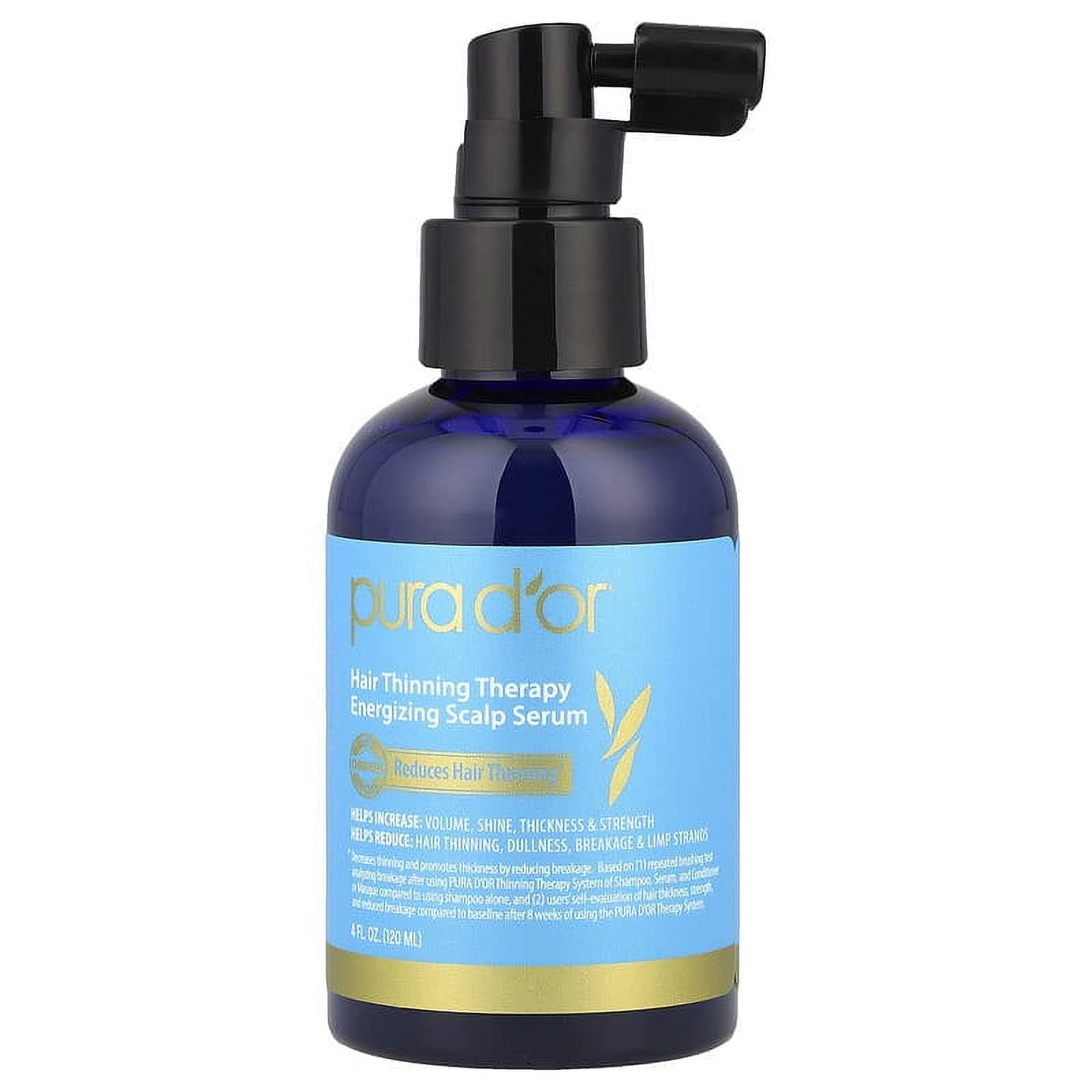 Pura D'or Hair Thinning Therapy Energizing Scalp Serum -- 4 fl oz Pack of 2