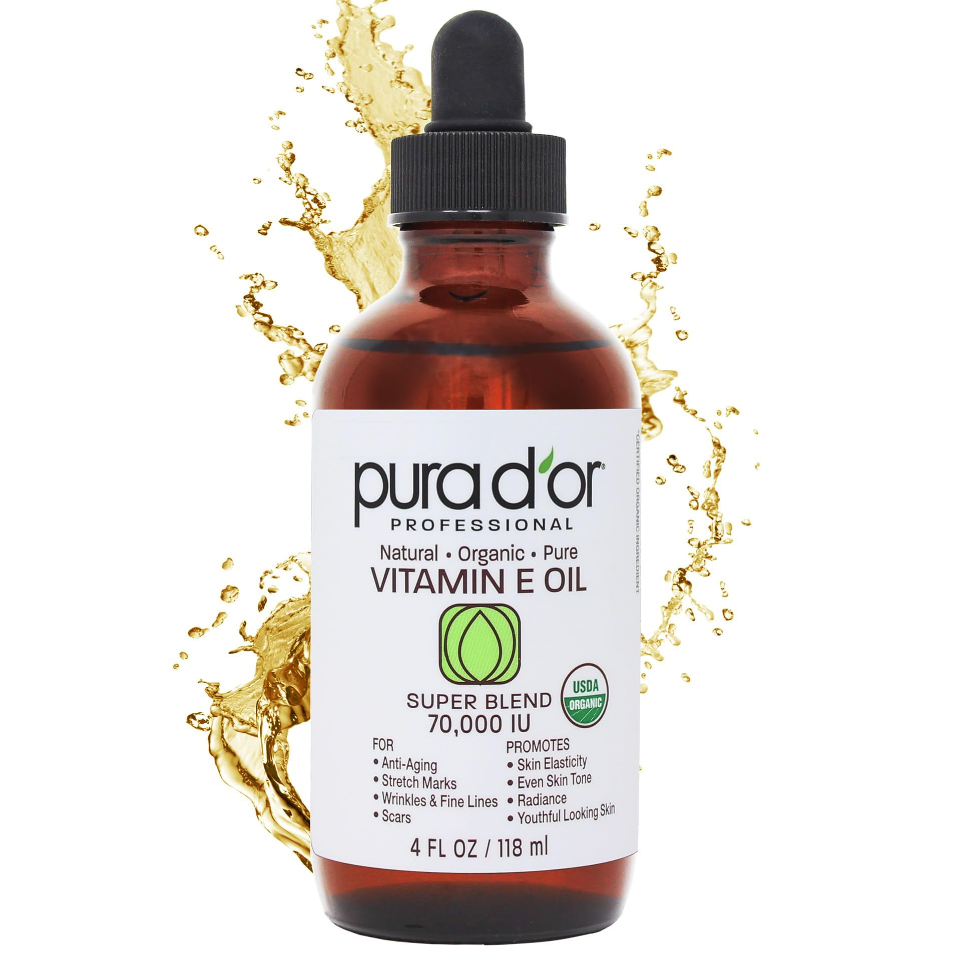 Pura D'or Oil Vitamin E Professional 4 fl oz (Pack of 3)