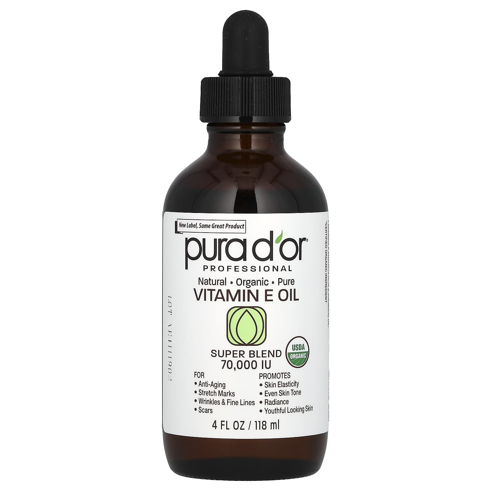 Pura D'or, Professional, Vitamin E Oil, 70,000 IU, 4 fl oz (118 ml) Pack of 2