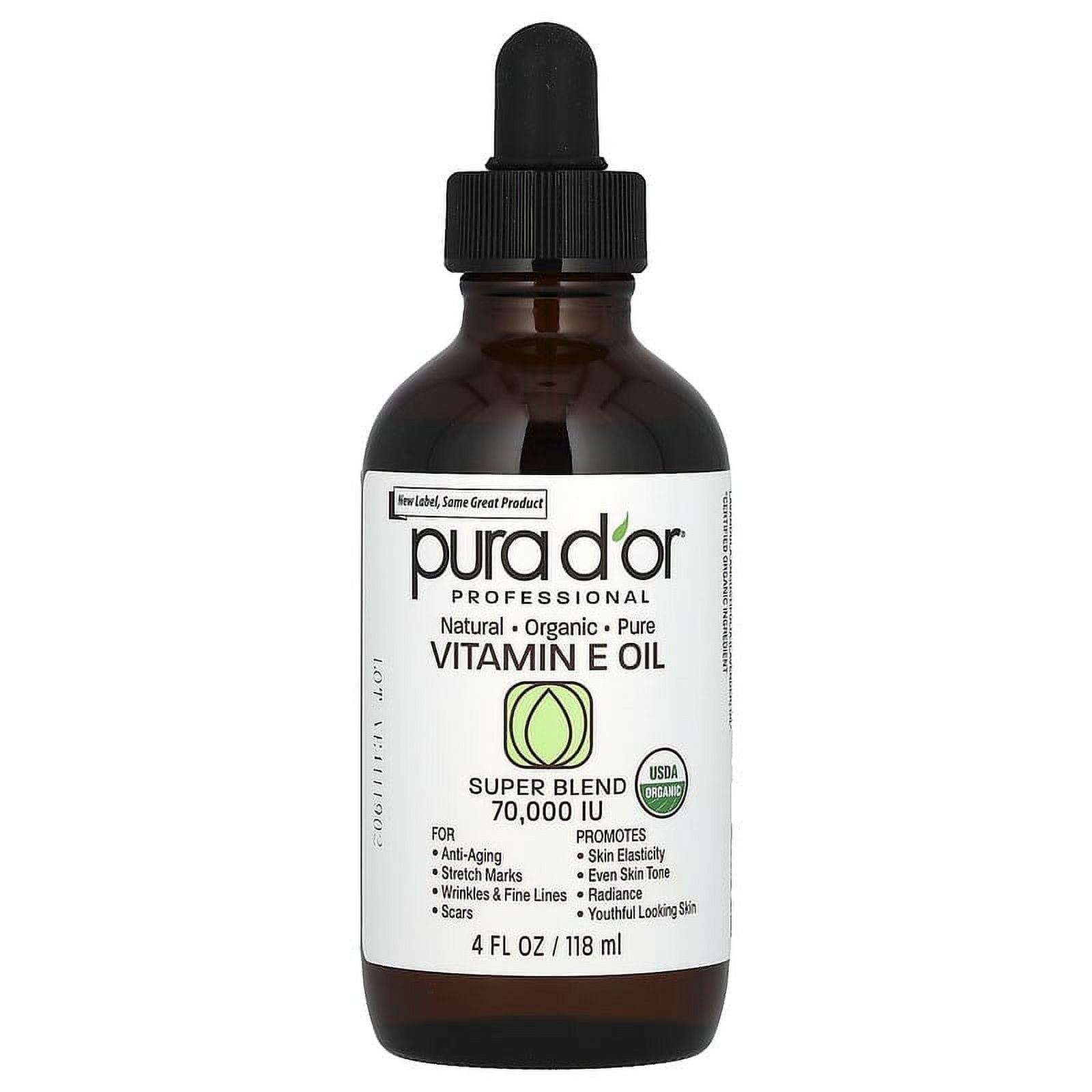 Pura D'or, Professional, Vitamin E Oil, 70,000 IU, 4 fl oz (118 ml) Pack of 4