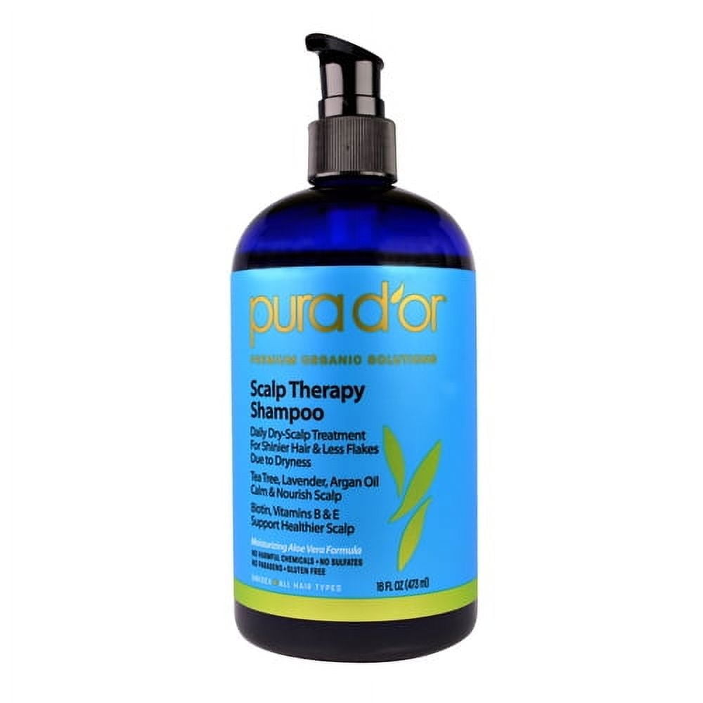 Pura D'or, Scalp Therapy Shampoo, 16 Oz, 3 Pack