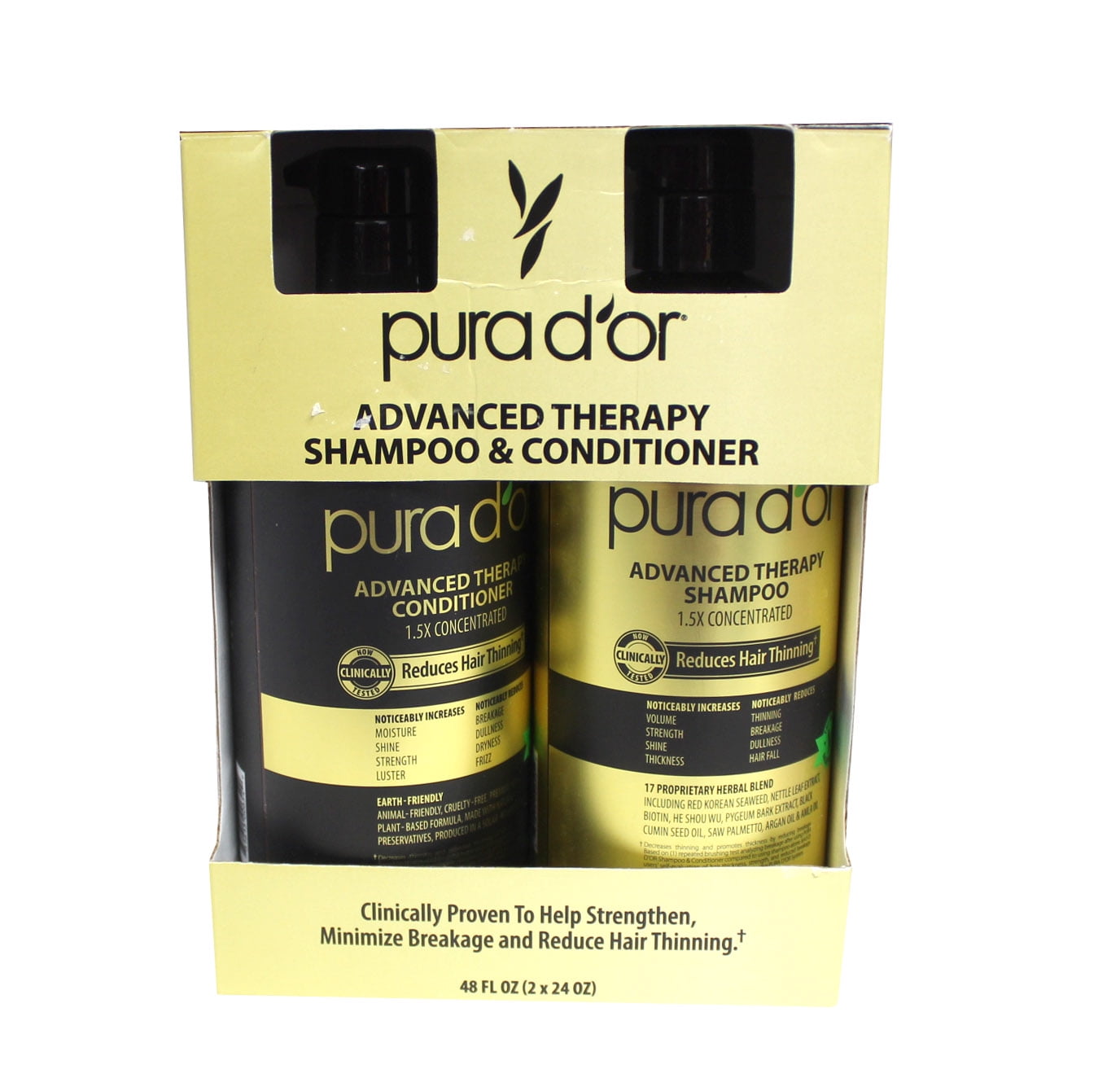 Pura D'or Advanced Shampoo and Conditioner, 2 x 709 mL(8/CASE)