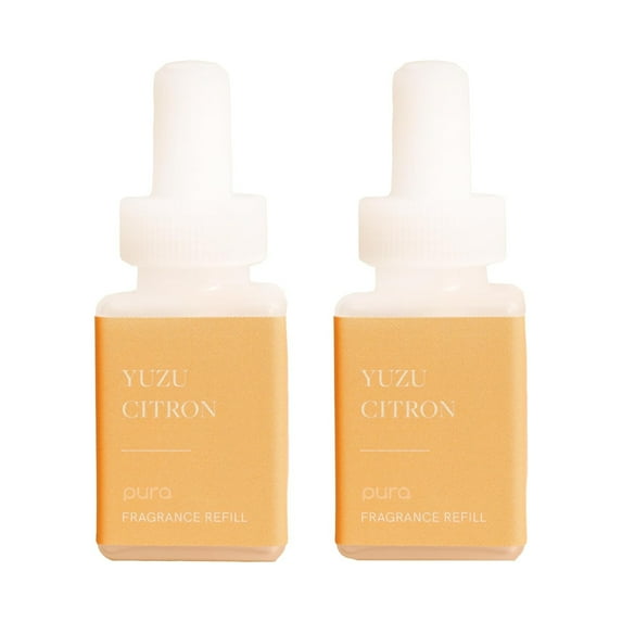 Pura Smart Home Air Diffuser Fragrance - Smart Home Scent Refill - Up to 120-Hours of Premium Fragrance per Refill - Clean Diffuser Fragrance for Home, Office & Apartment - 2 Pack, Yuzu Citron
