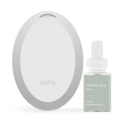 Pura Mini Smart Fragrance Diffuser for Small Spaces Adjustable Smart Home Device with LED Light & Automatic Vial Detection - Includes 1 Scent Refill - White Tea no.1