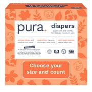 Pura Sensitive Soft Sustainable Baby Diapers Size 1, 96 Count (Choose Your Size and Count)