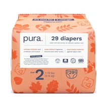 Pura Sensitive Soft Sustainable Baby Diapers Size 2, 29 Count (Choose Your Size and Count)