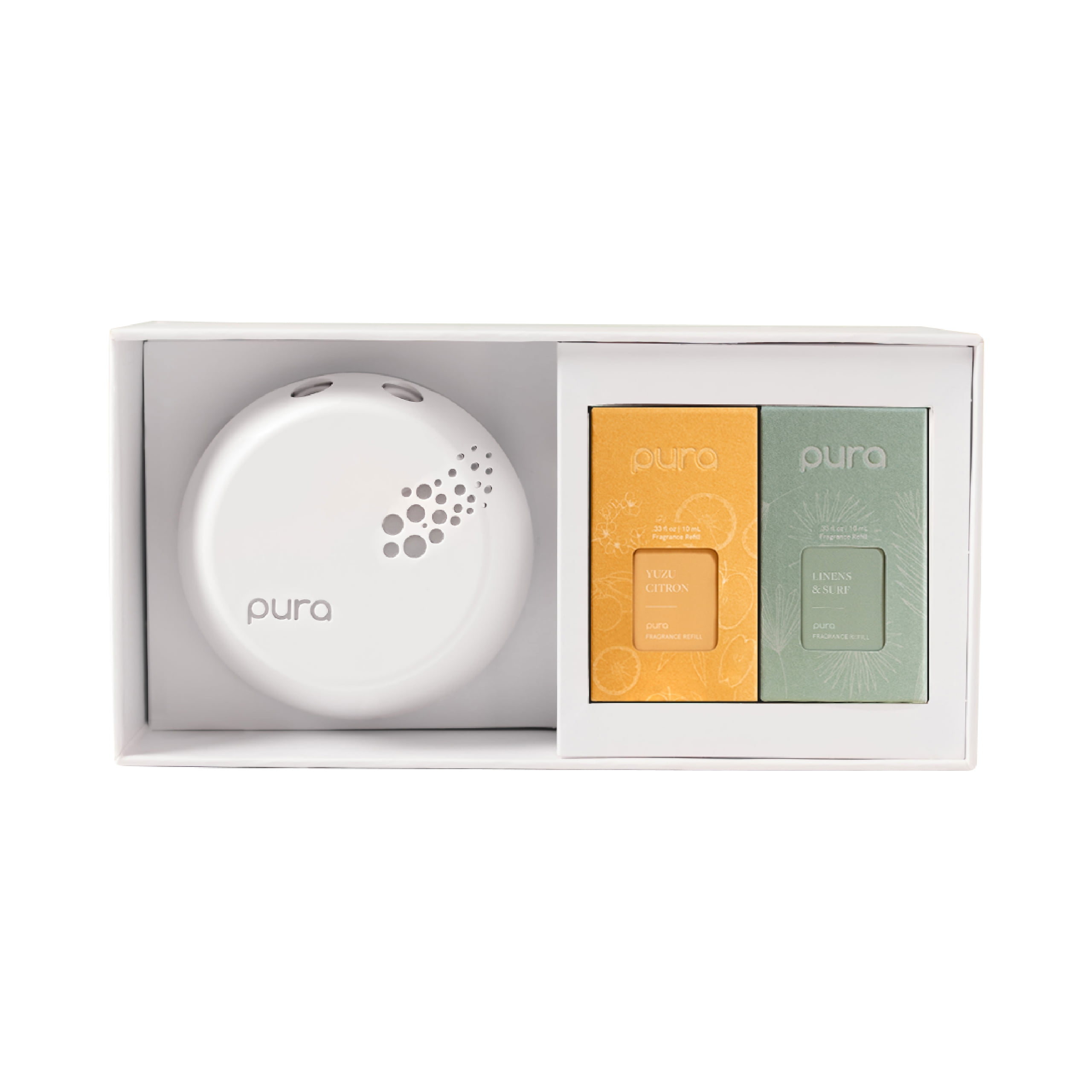 Pura V3 Smart Home Fragrance Diffuser Starter Set with Linens & Surf