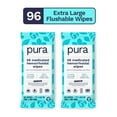 thumbnail interactive-video image 1 of Pura Soothing & Medicated, Flushable Witch Hazel Wipes for Hemorrhoidal Relief, 96 Count, 1 of 9