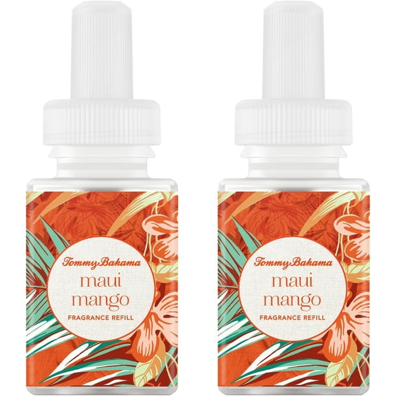 Pura & Tommy Bahama Home Scent Refill - Smart Home Air Diffuser - Diffuser Fragrance - 2 Pack, Maui Mango