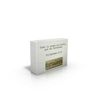 Pura Vida Books Wood Frame with Gold Word Fortaleza