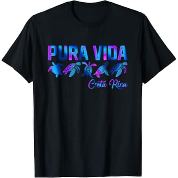Pura Vida Costa Rica Sea Turtle Tropical Beach Vacation T-Shirt