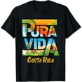 thumbnail image 1 of Pura Vida Costa Rica Souvenir - Cool Central America Travel T-Shirt, 1 of 3