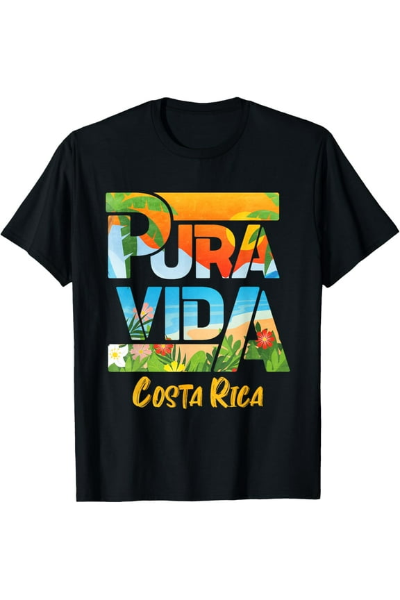 Pura Vida Costa Rica Souvenir - Cool Central America Travel T-Shirt