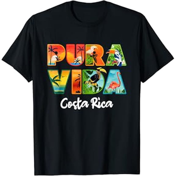 Pura Vida Costa Rica Souvenir - Cool Central America Travel T-Shirt