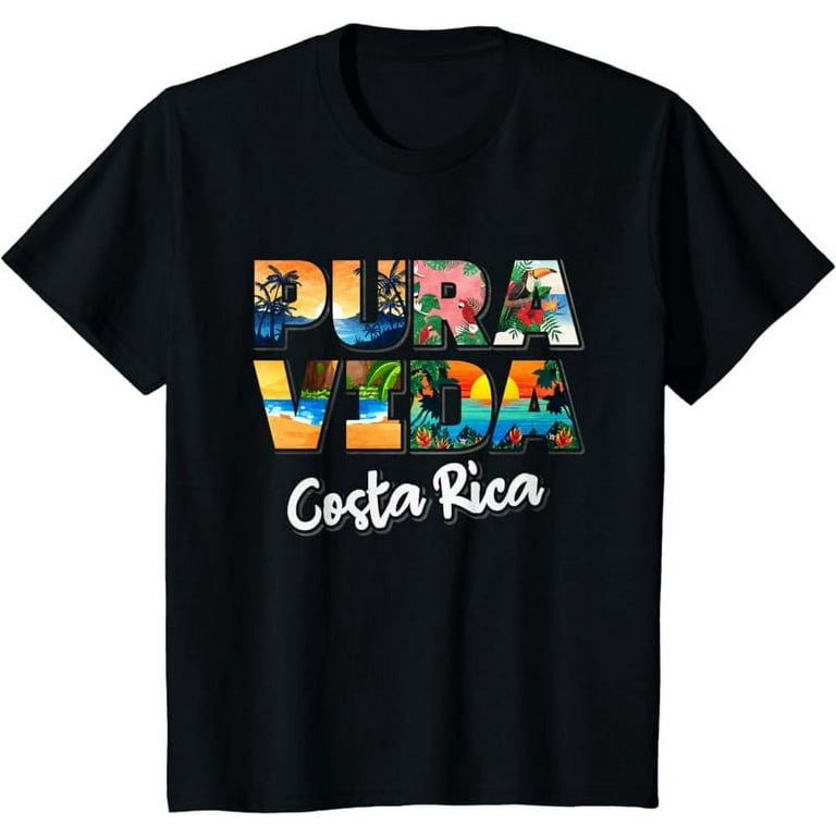Pura Vida Costa Rica Cool Distressed Ocean Beach T-Shirt!