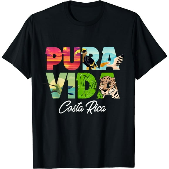 Pura Vida Costa Rica Souvenir - Cool Central America Travel T-Shirt