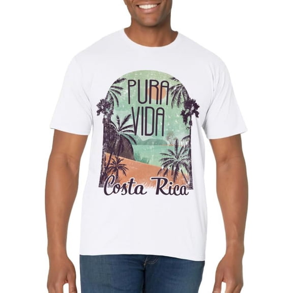Pura Vida Costa Rica TShirt Colorful Tropical Beach Tee