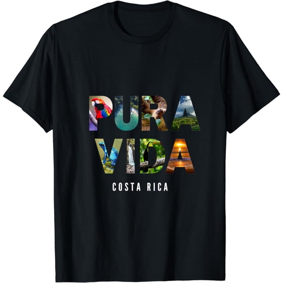 Pura Vida Costa Rica Tropical Vacation Souvenir T-Shirt