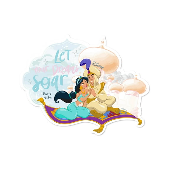 Pura Vida Disney Jasmine Aladdin Dreams Sticker - Stylish Design, Adhesive Accessory - 3 Inches