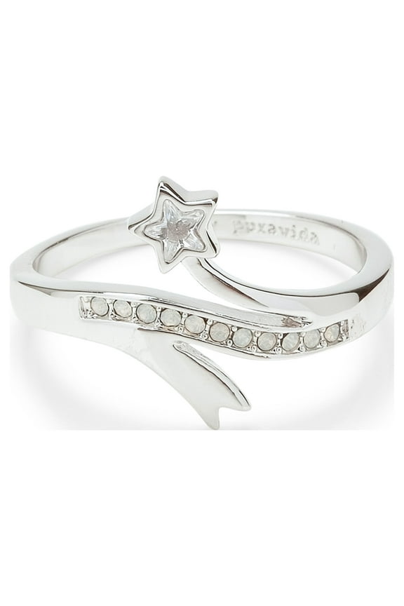 Silver Disney Cinderella Dreamy Opal Star Ring - Brass Base, Rhodium Plating - Size 7