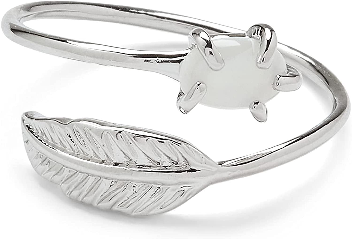 Feather Wrap Ring Silver
