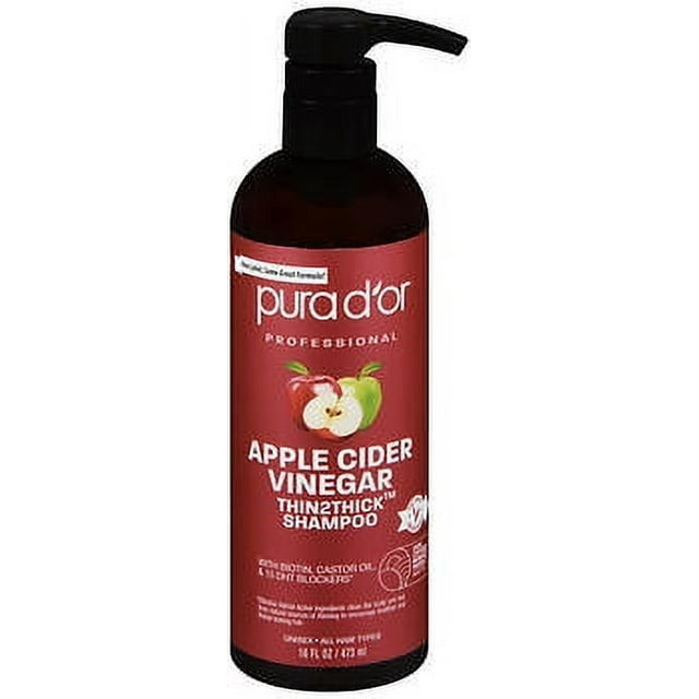 Pura d'Or Apple Cider Vinegar Thin2Thick Shampoo 16 oz