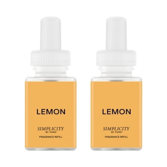 Pura x Simplicity Smart Home Diffuser Scent Refill, Lemon, 2 Pack