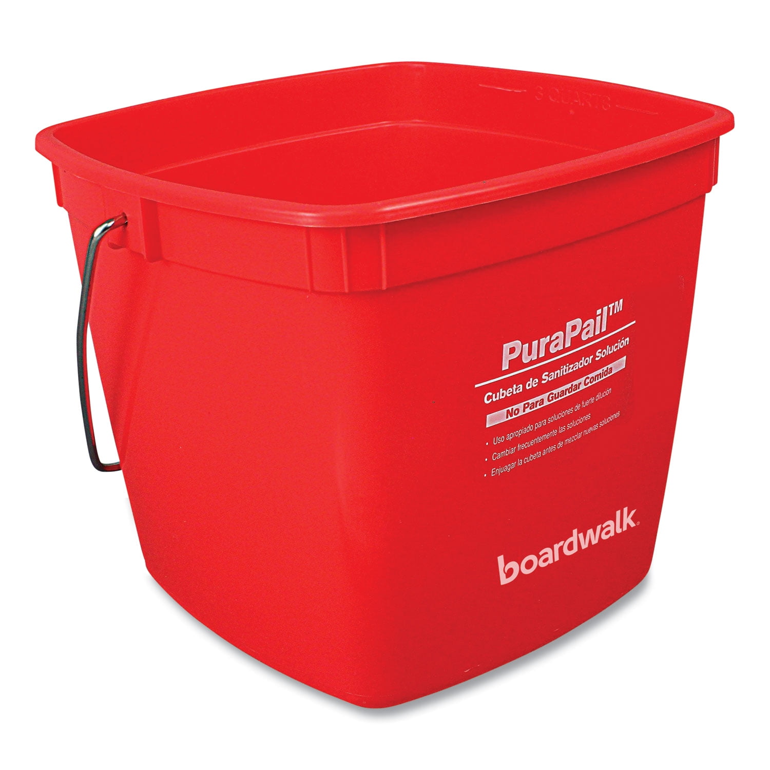 PuraPail, 6 qt, Polypropylene, Red/White PuraPail, 6 qt, Polypropylene, Red/White