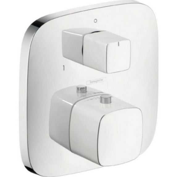 hansgrohe 15771401 White/Chrome Thermostatic Trim with Diverter