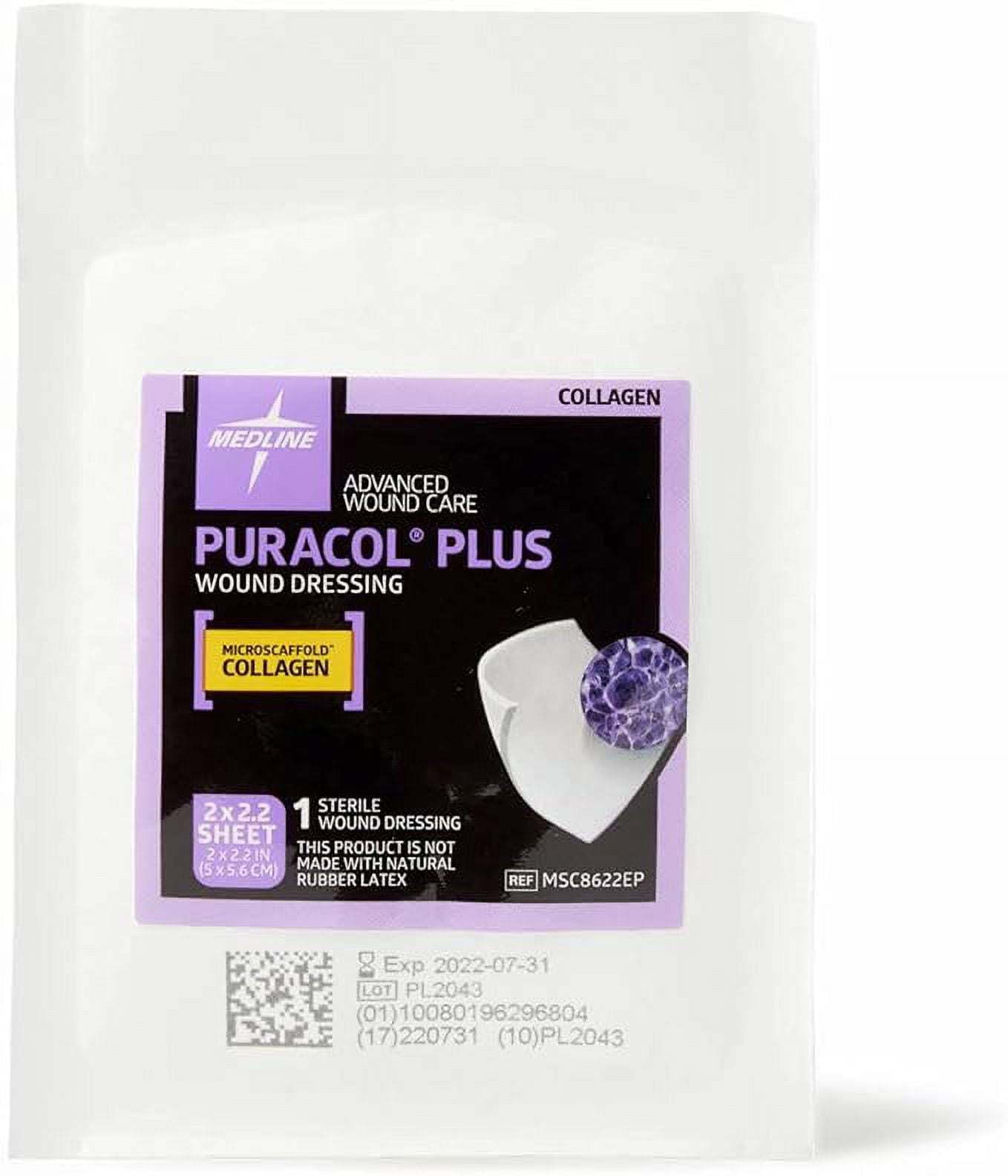 Puracol Plus Collagen Dressing MSC8622EPH, One Dressing - (Each ...