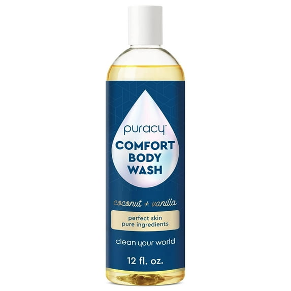 Puracy - Body Wash - Natural Body Wash - Moisturizing Shower Gel for Dry Sensitive Skin - Coconut & Vanilla, 12 Oz