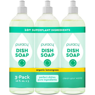 Grab Green Baby Bottle & Dish Soap, 16oz Bottle, Bamboo Scent - 3-pack  (48oz Total)
