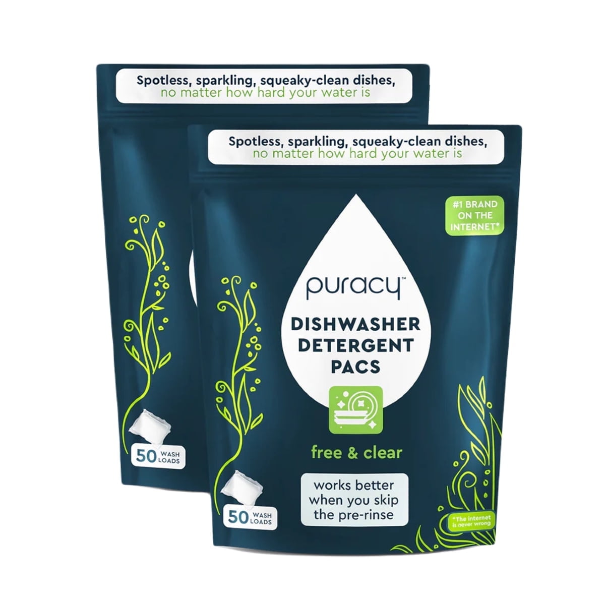 Puracy Dishwasher Pods Natural Dishwasher Detergent Dishwasher