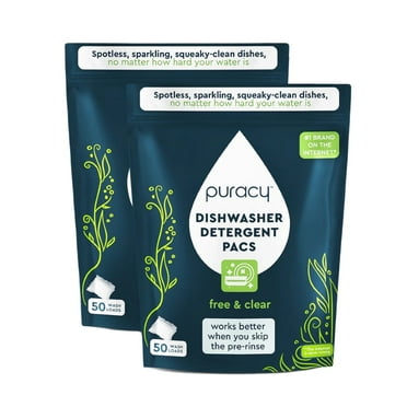 Puracy - Dishwasher Pods - Natural Dishwasher Detergent - Dishwasher Soap - 100 Count