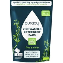 Puracy - Dishwasher Pods - Natural Dishwasher Detergent - Dishwasher Soap - 18 Count