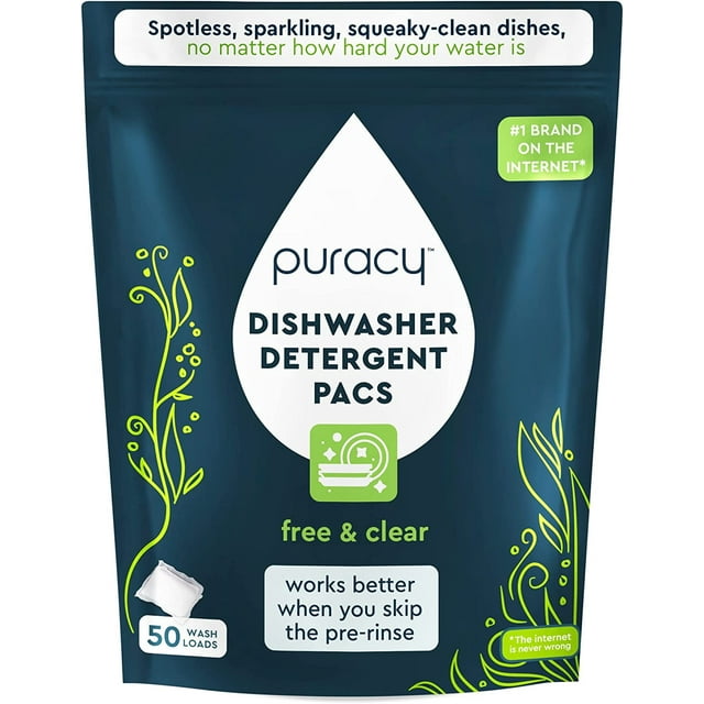 Puracy Dishwasher Pods Natural Dishwasher Detergent Dishwasher