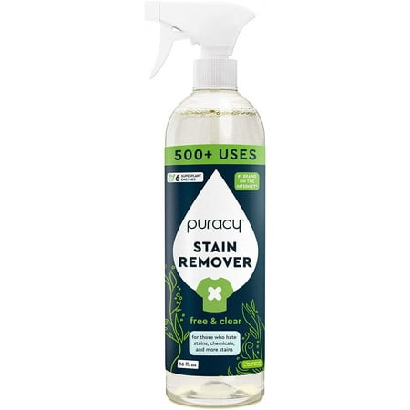 Puracy - Laundry Stain Remover Spray - Natural Spot Cleaner, Free & Clear, 16oz