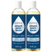 Puracy Natural Body Wash - Moisturizing Shower Gel for Dry Sensitive Skin - Citrus & Sea Salt, 24 Oz