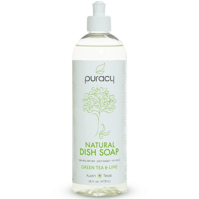Puracy Natural Dish Soap - Green Tea & Lime