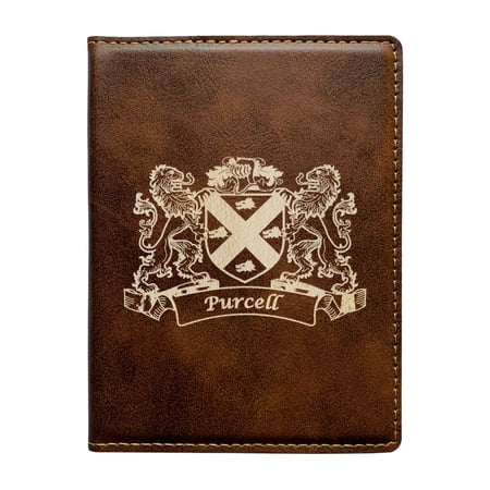 Purcell Irish Coat of Arms Leather Passport Wallet