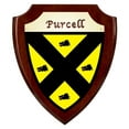 thumbnail image 1 of Purcell Irish Coat of Arms Shield Plaque - Rosewood Finish, 1 of 1