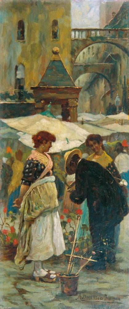 Purchase In Piazza Delle Erbe Canvas Art - (24 x 36)