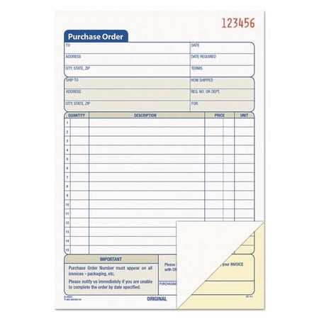 Purchase Order Book, Two-Part Carbonless, 5.56 X 8.44, 1/page, 50 Forms | Bundle of 2 Each
