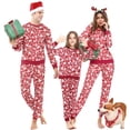 thumbnail image 1 of Purcoar Classic Christmas Deer Print Matching Family Christmas Pajama Set, 1 of 8