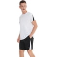 thumbnail image 1 of Purcoar Men Tracksuit 2 Piece Outfits Short Sleeve T-Shirts and Shorts Jogging Sets, 1 of 8