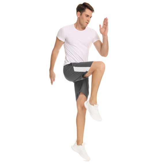 Purcoar Mens Athletic Shorts Cotton Drawstring Gym Running Training Workout Shorts